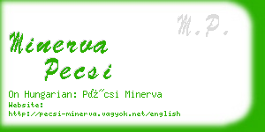minerva pecsi business card